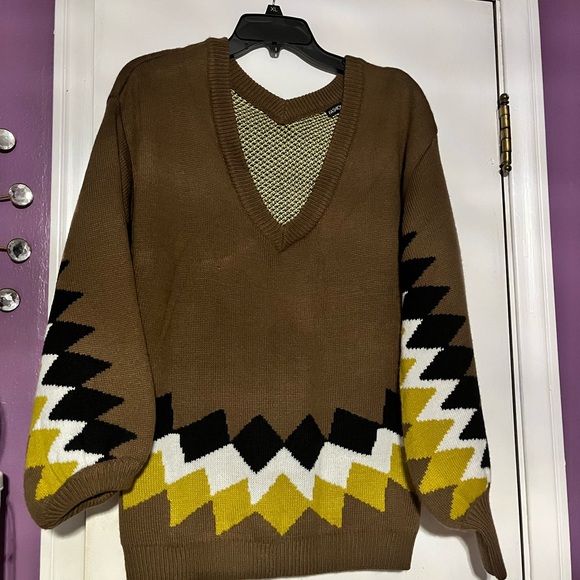 In My Moment Sweater - Brown/combo - Picture 2 of 2